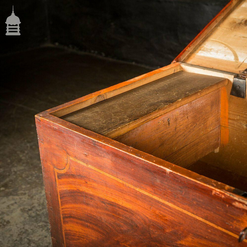 Stunning Georgian Painted Blanket Box Chest Trunk With Hidden Internal Compartment photo buy