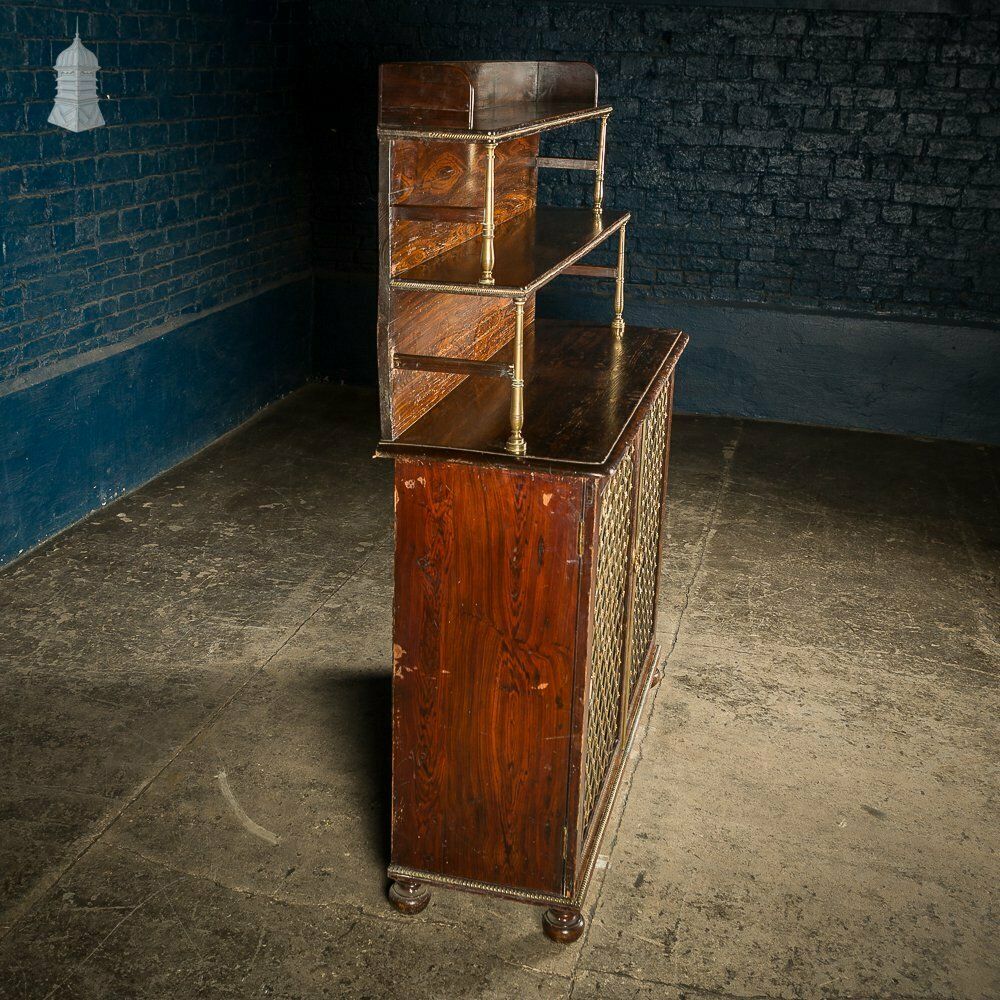 Regency Faux Rosewood Chiffonier Bookcase photo Furniture