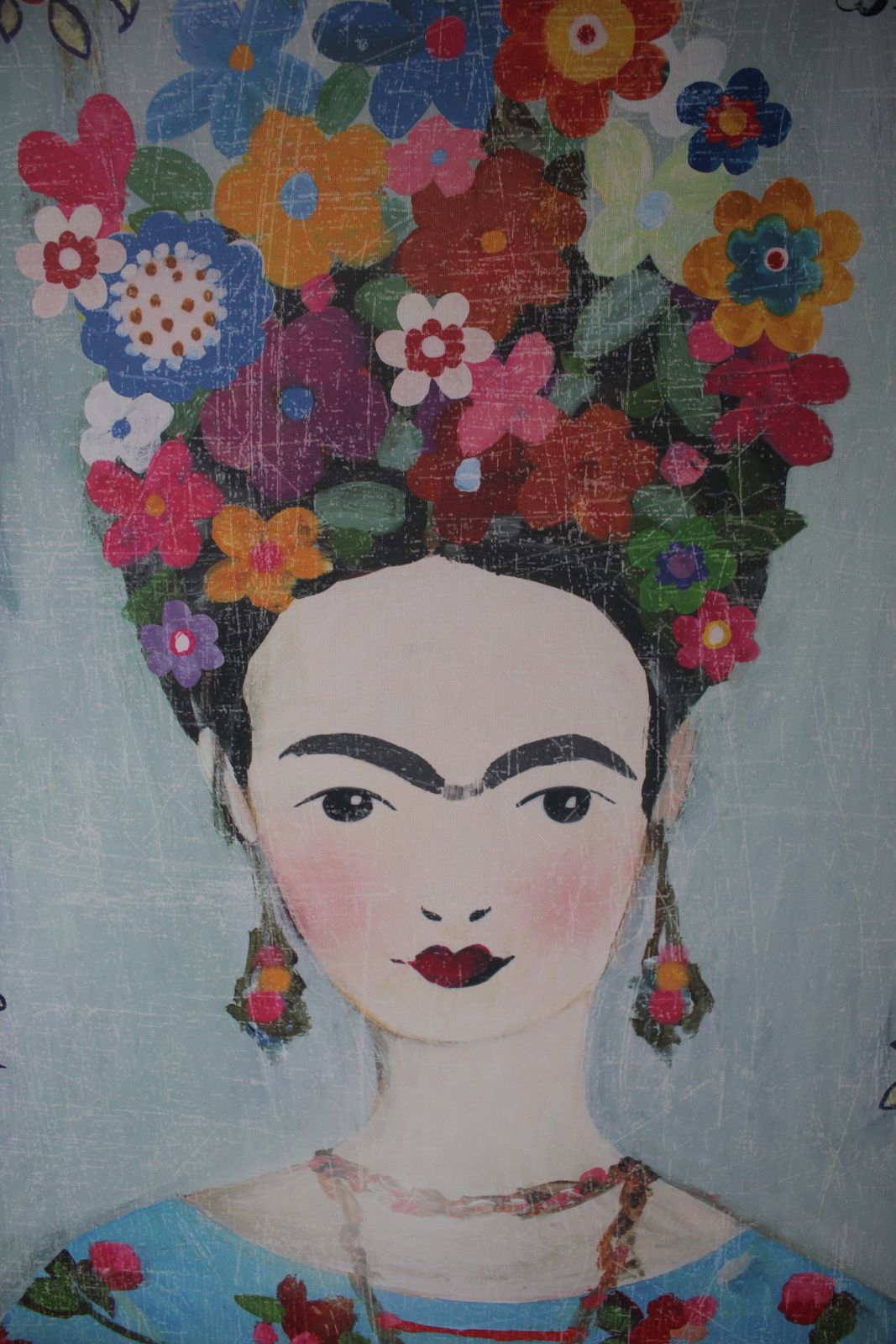 Large Canvas Print Depicting The Famous Mexican Artist Frida Kahlo photo furniture