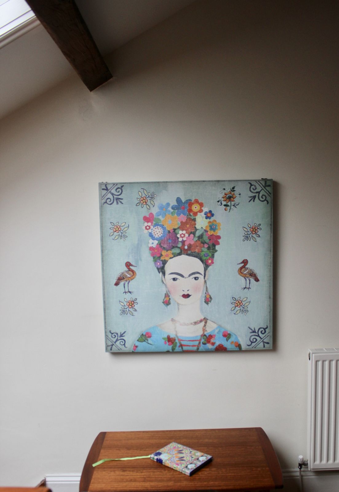 Large Canvas Print Depicting The Famous Mexican Artist Frida Kahlo photo for sale