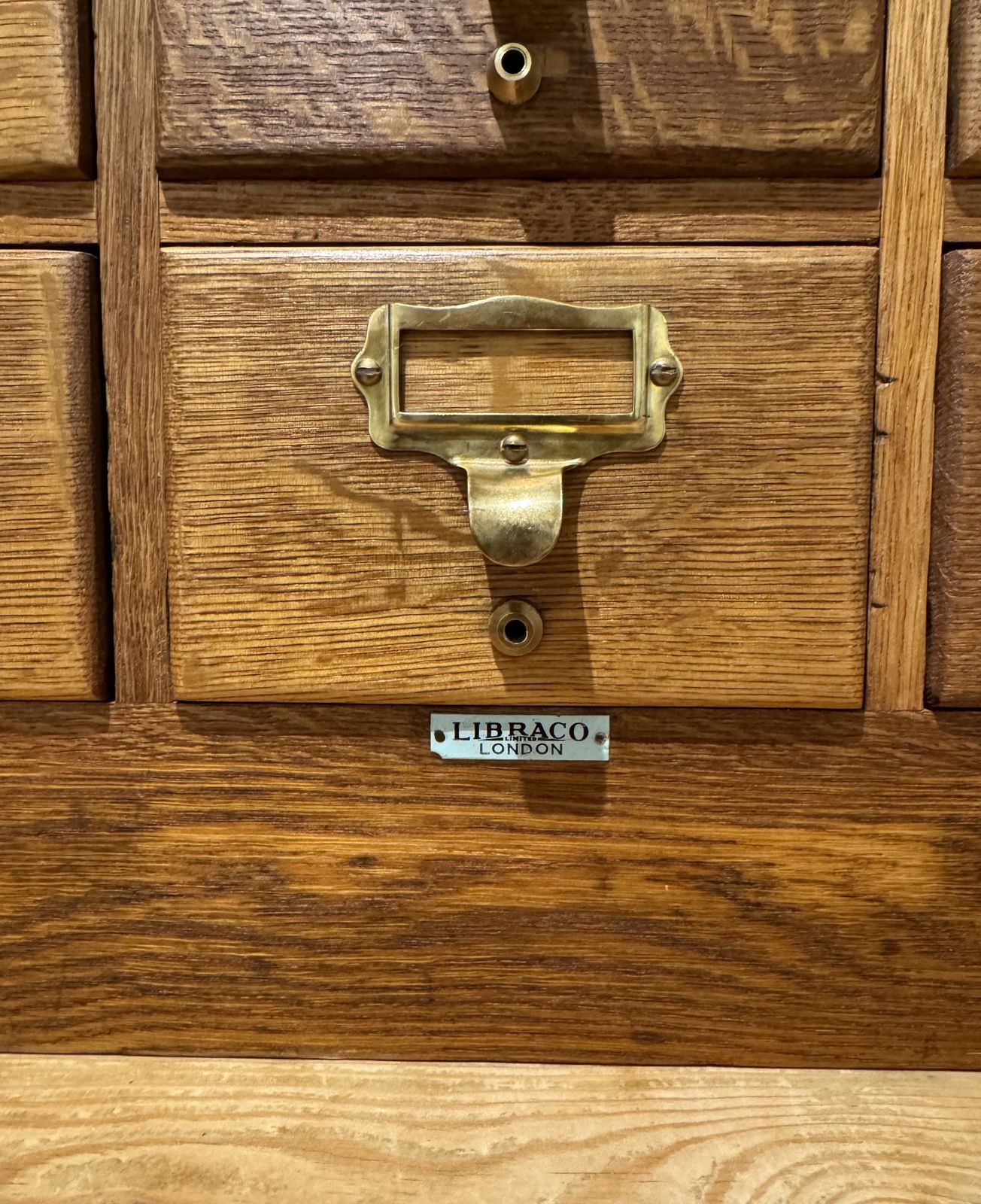 Art Deco Golden Oak Sloping Card Index Filing Cabinet By Libraco photo Furniture