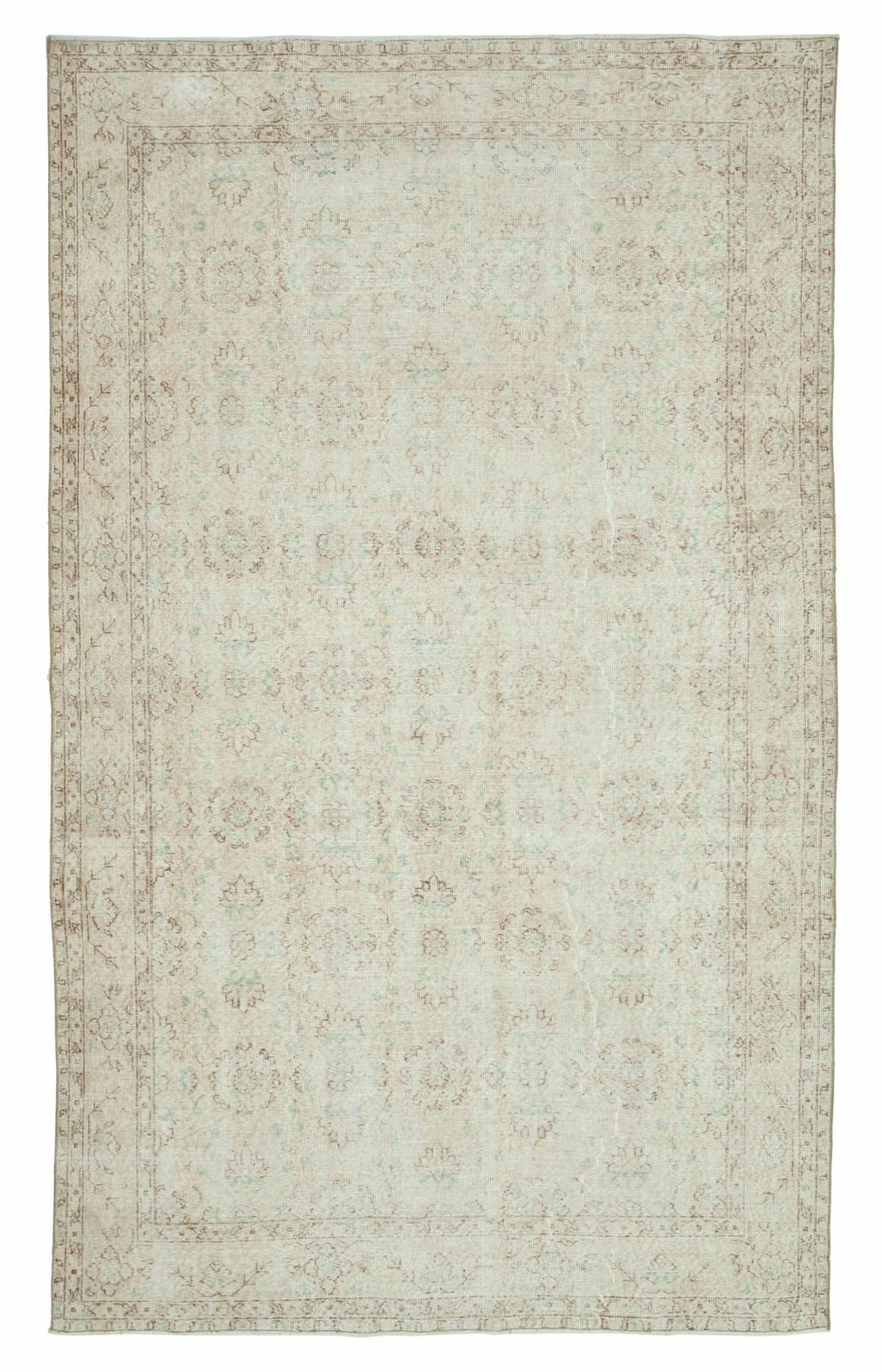 6x11 Beige Turkish Vintage Area Rug   24993