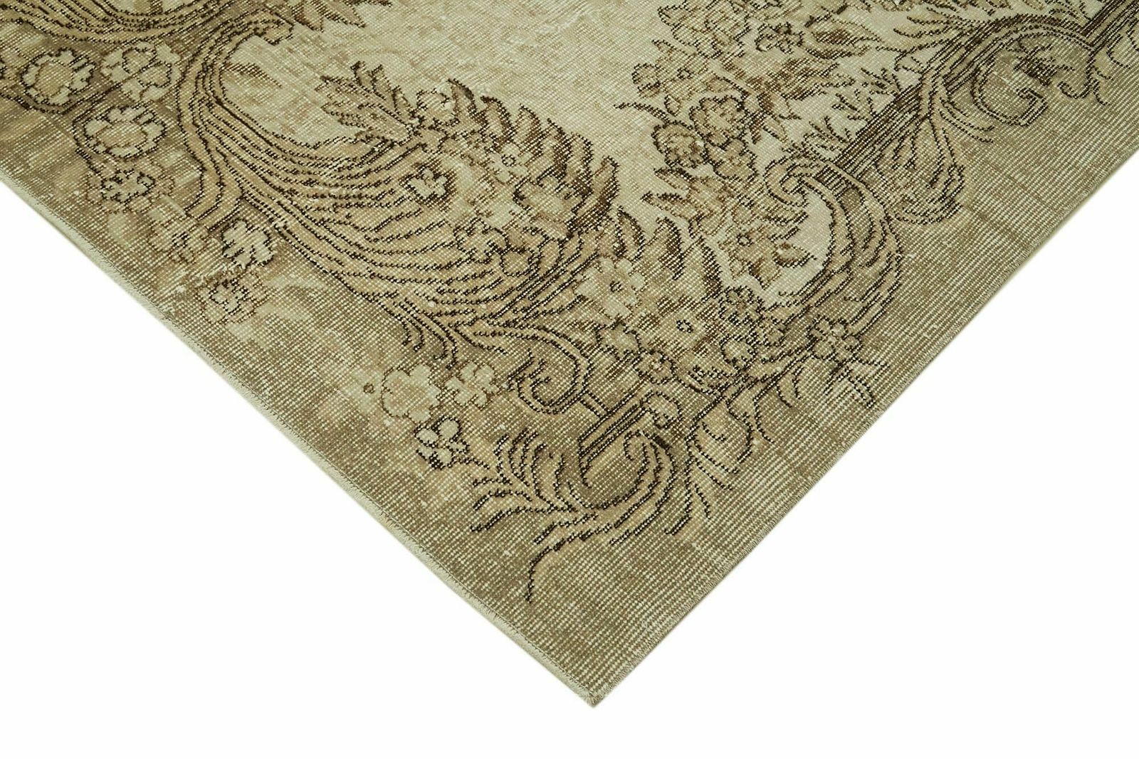 6x9 Beige Turkish Vintage Area Rug   41594 photo Textiles