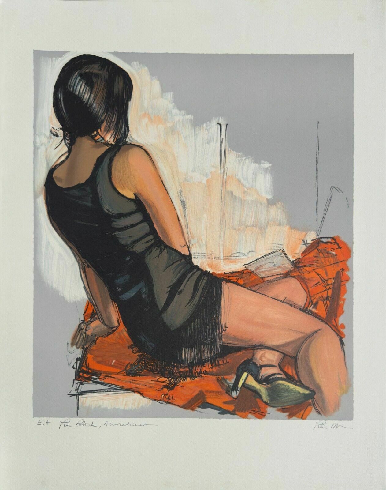 Pierre Duc   Original Lithograph Signed Student Of Georges Oudot Sculpture