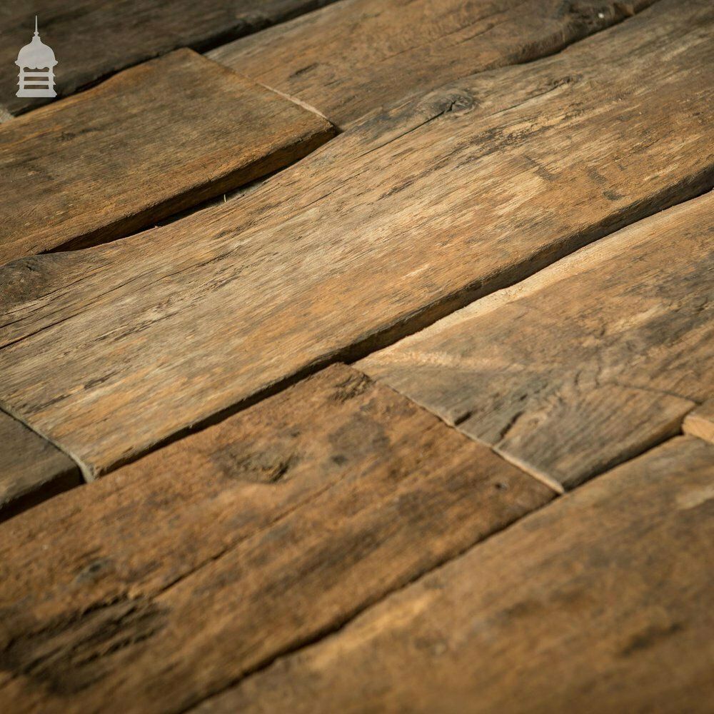 Batch Of Short Length Norfolk Broads Black Bog Oak Floor Board Wall Cladding 8.5 Square Metres photo for sale