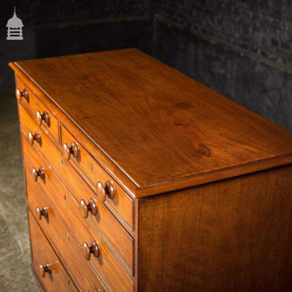Furniture Fine Example Of An Early 19th C Single Plank Cuban Mahogany Chest Of Drawers photo