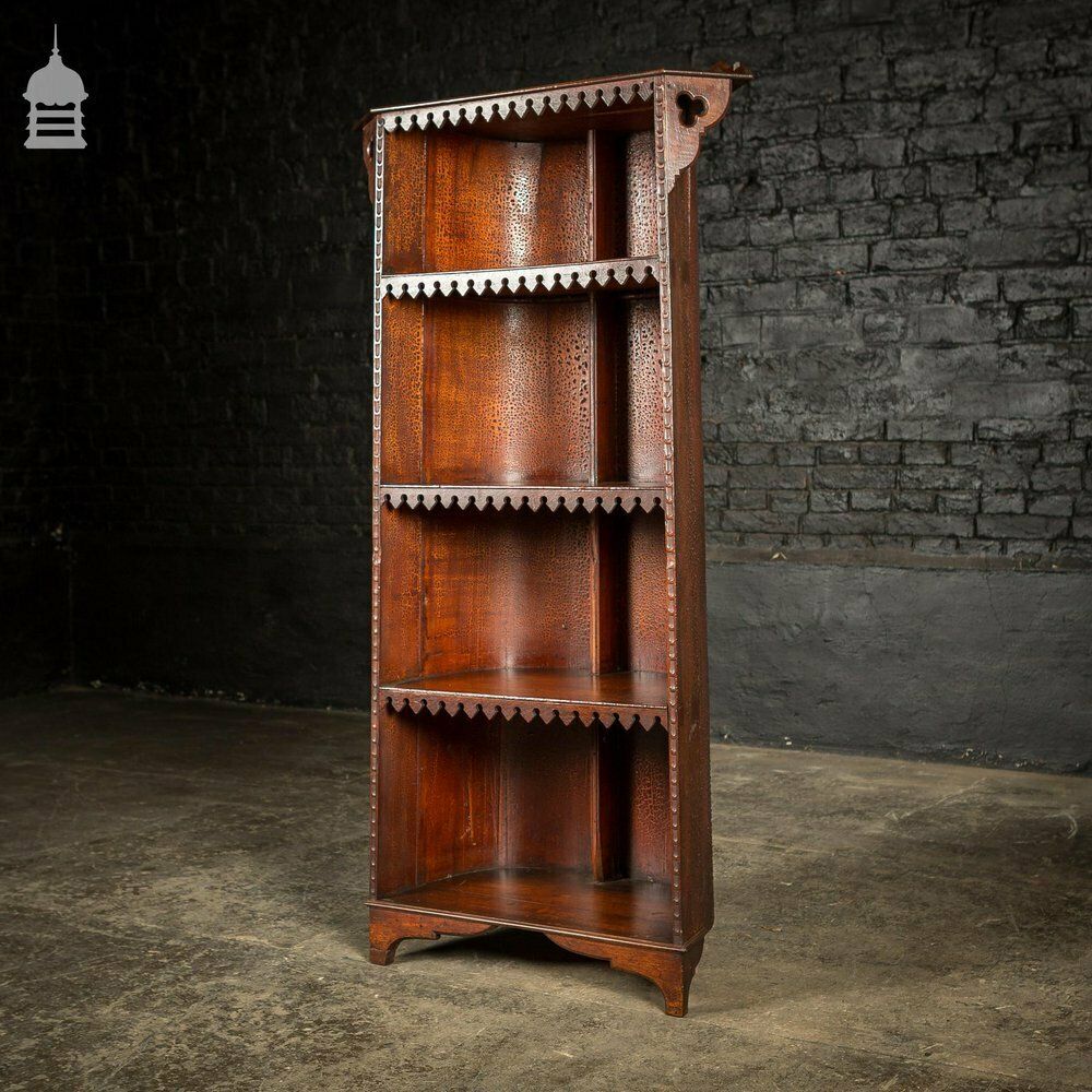 19th C Barrel Back Pugin Style Bookcase From An Oxford College photo for sale