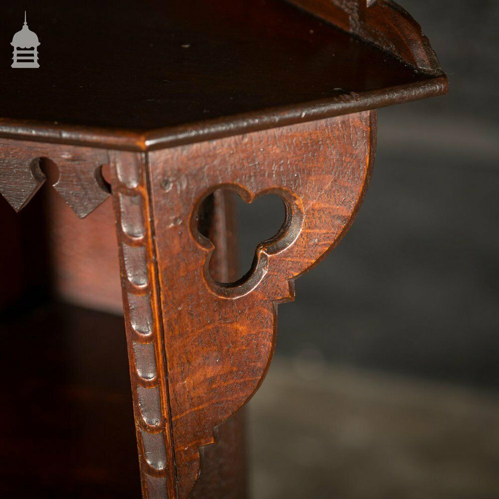 19th C Barrel Back Pugin Style Bookcase From An Oxford College photo 1080.0