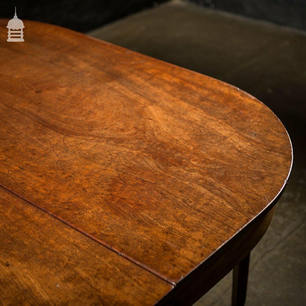 photo furniture Pair Of Regency Mahogany Single Plank Console Tables With Tapered Molded Legs