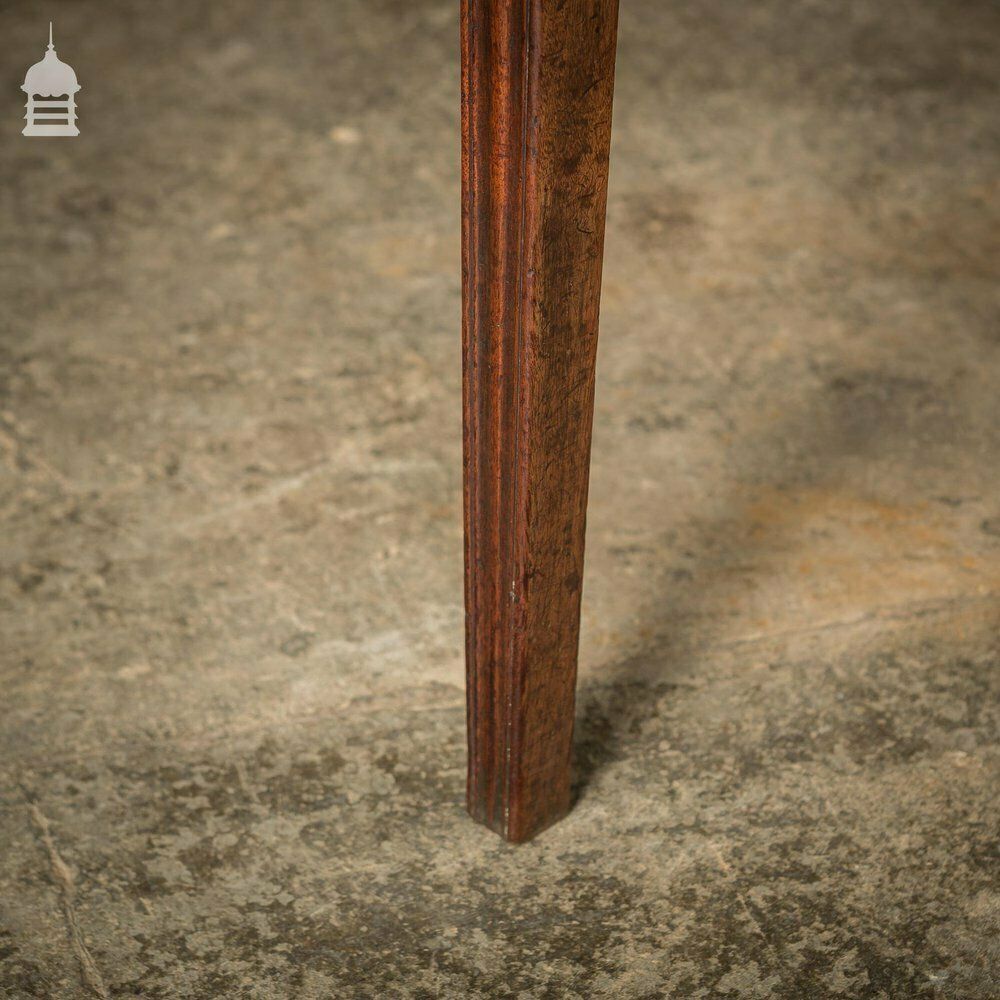 photo for sale Pair Of Regency Mahogany Single Plank Console Tables With Tapered Molded Legs