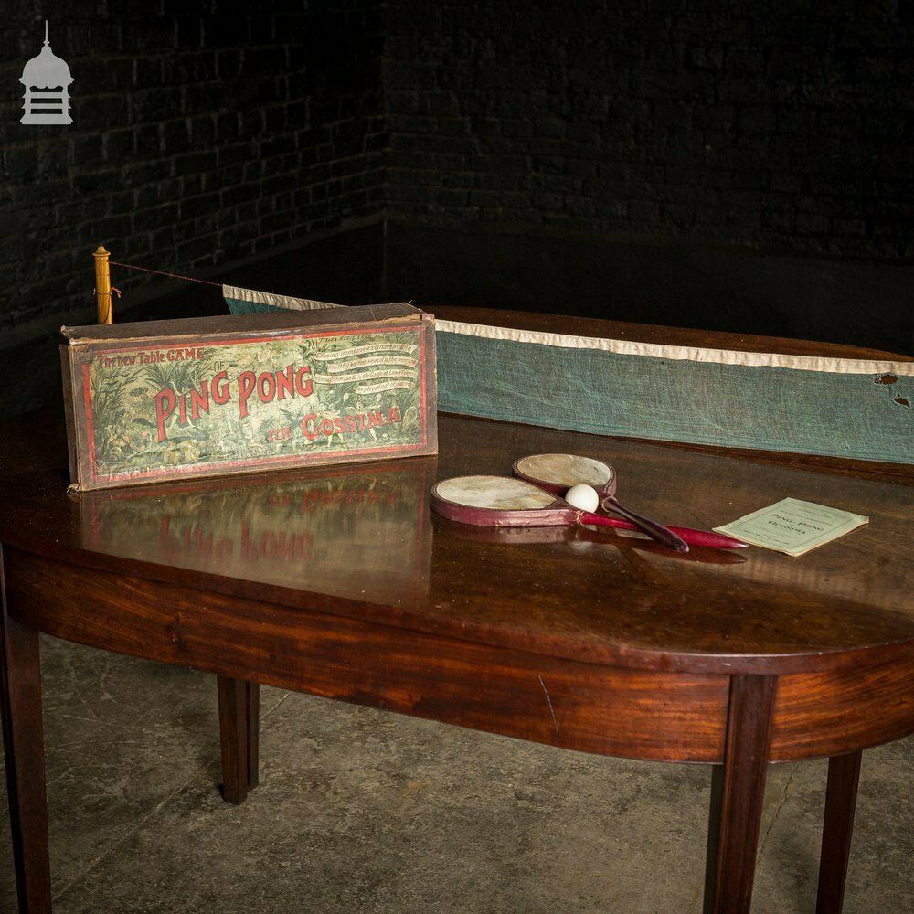 J. Jaques & Son Original 1901 Boxed Hamleys The New Table Game Of Ping Pong Or Gossima photo for sale