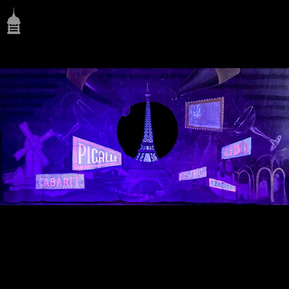 Theatre Uv Backdrop Cloth Circa 1960 Moulin Rouge