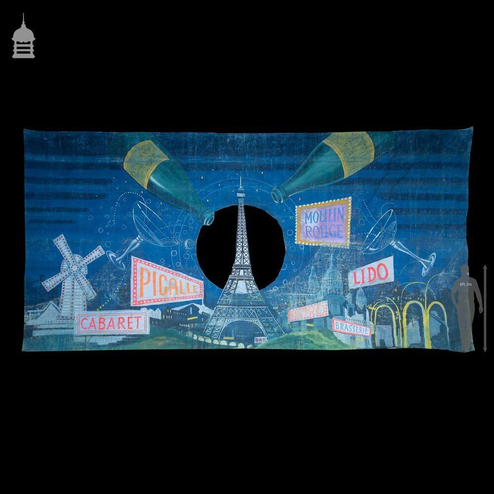 Theatre Uv Backdrop Cloth Circa 1960 Moulin Rouge photo Art