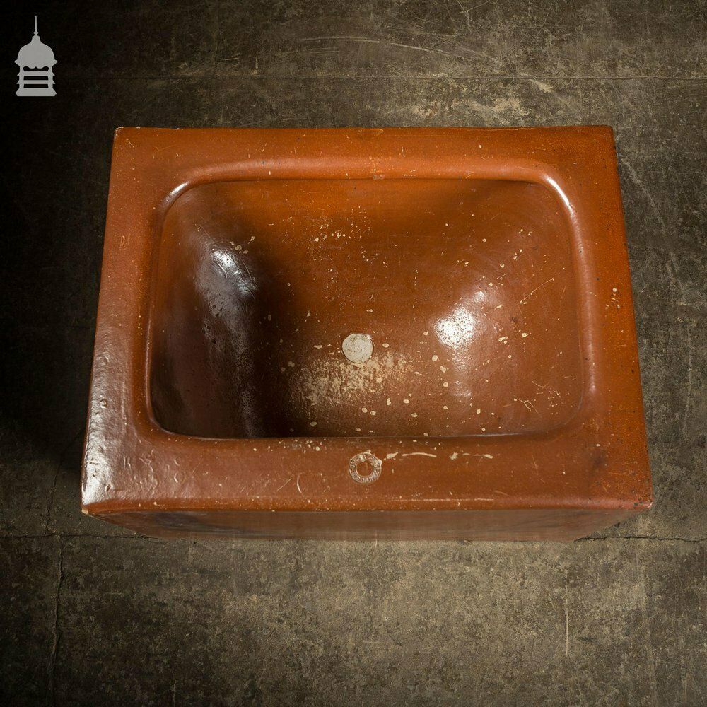 Large Victorian Salt Glaze Orange Peel Ceramic Trough Sink By Oats & Green Ltd Halifax photo buy