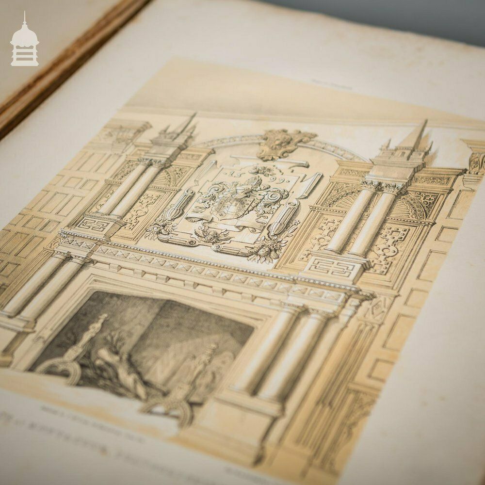 Rare Original Charles James Richardson Volume Of Studies From Old English Mansions 1841 photo furniture