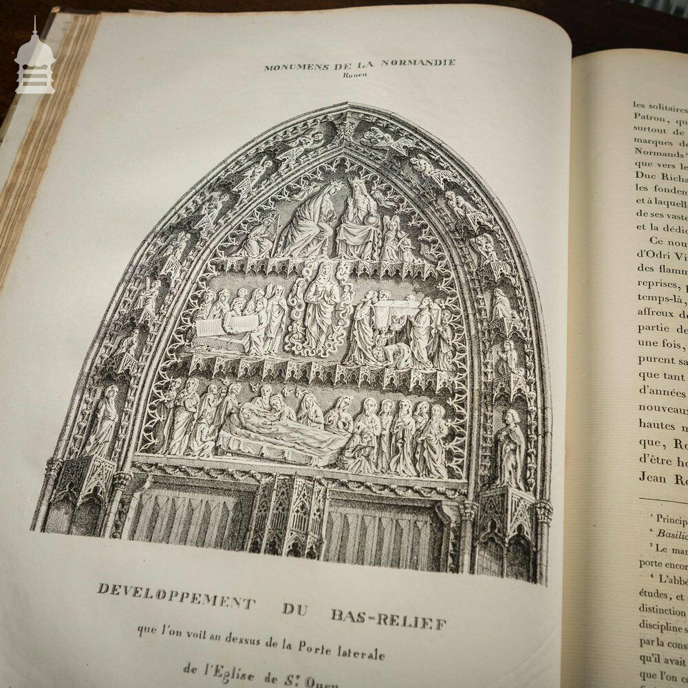 photo furniture Rare Original Par F.T. De Jolimont Book Of 'Most Remarkable Monuments Of The City Of Rouen' 1823