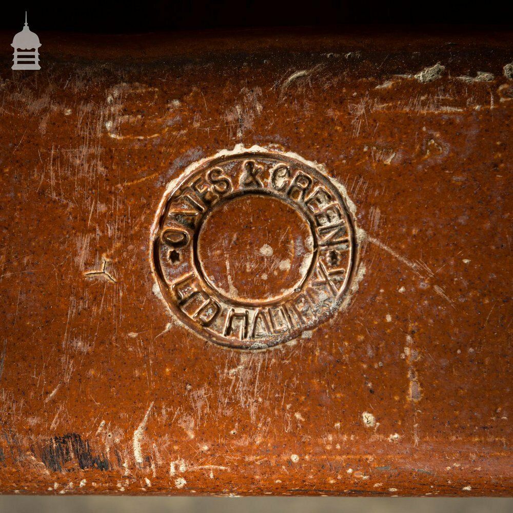 Large Victorian Salt Glaze Orange Peel Ceramic Trough Sink By Oats & Green Ltd Halifax photo 390.0