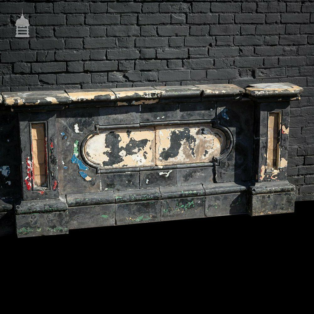 photo buy 19th C Staffordshire Blue Wall With Inset Bathstone 5.25m