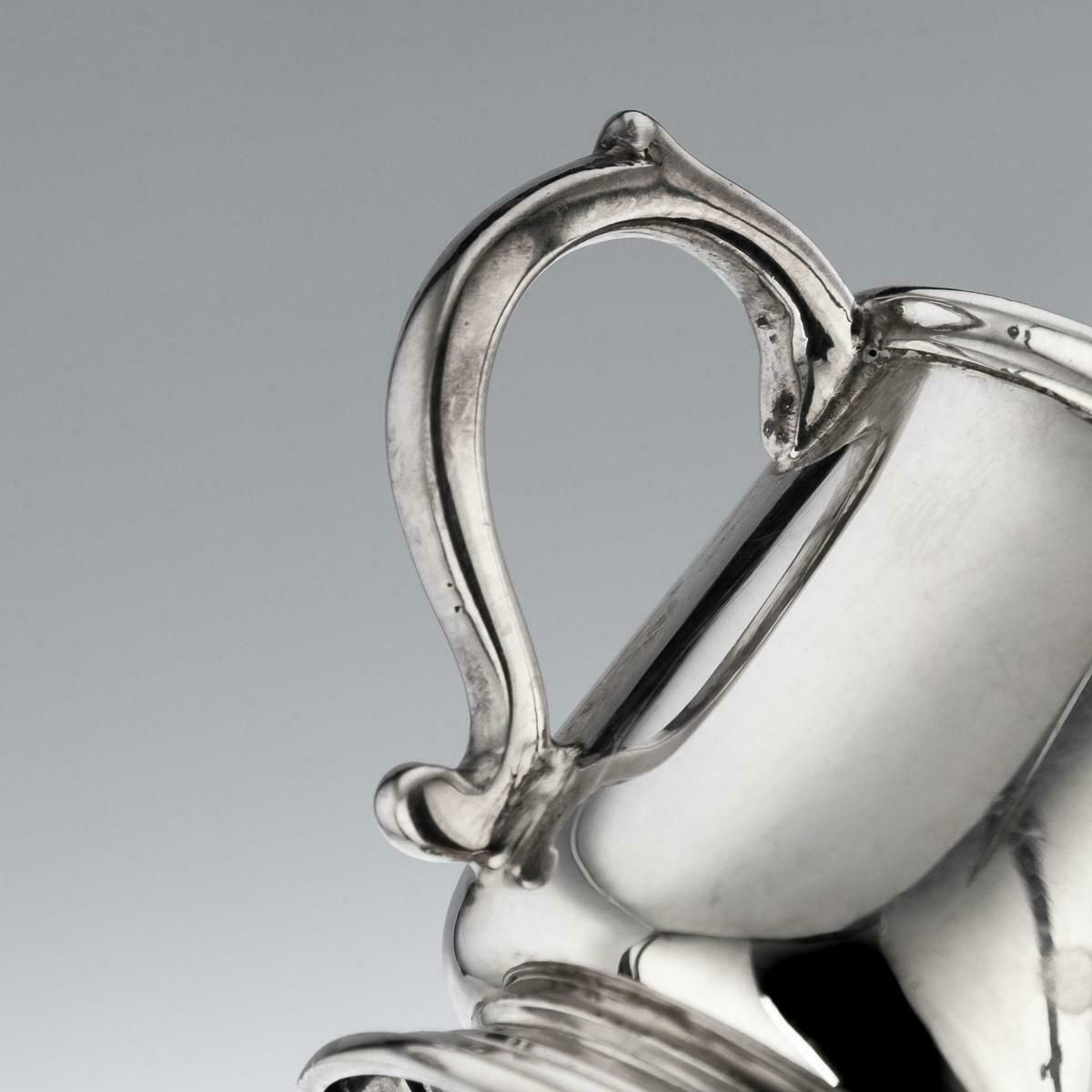 20th Century Set Of Six Solid Silver 'Tankard' Shot Cups, Walker & Hall, C.1926 photo vintage