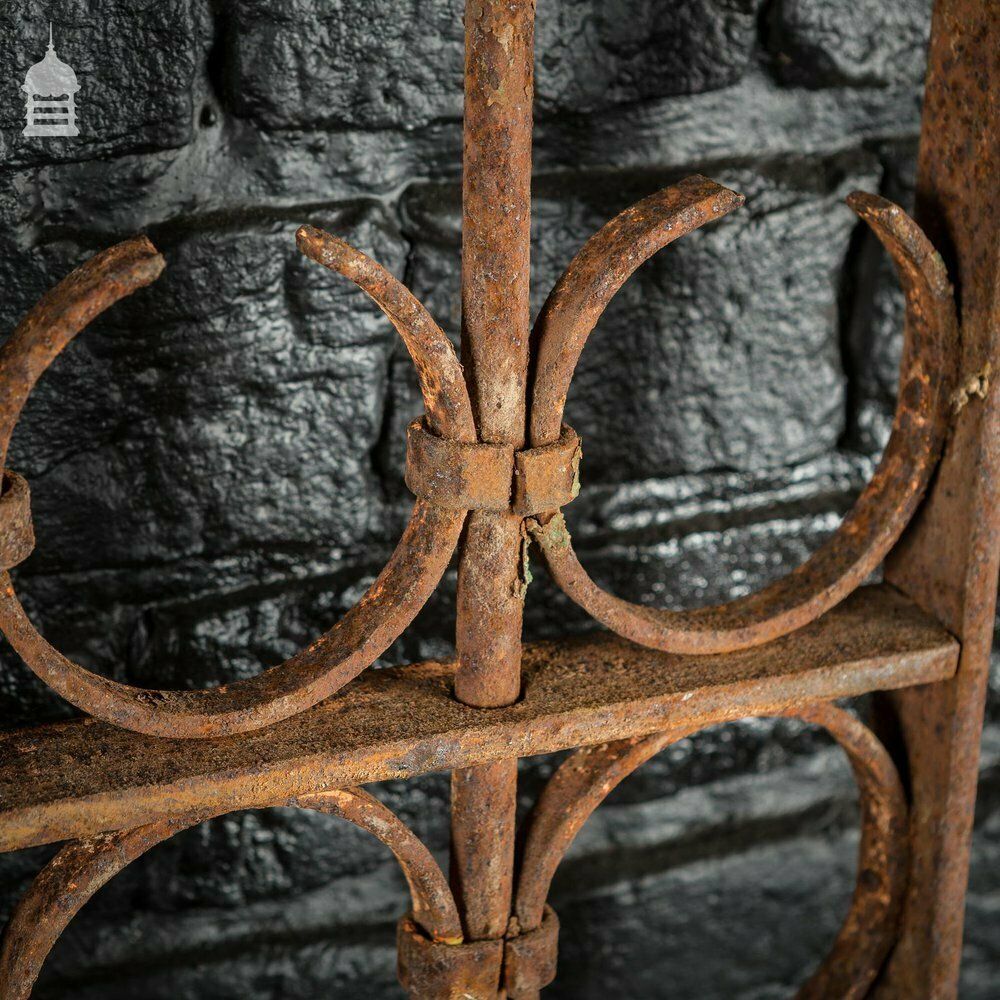 Simple 19th C Wrought Iron Railing Panel photo for sale