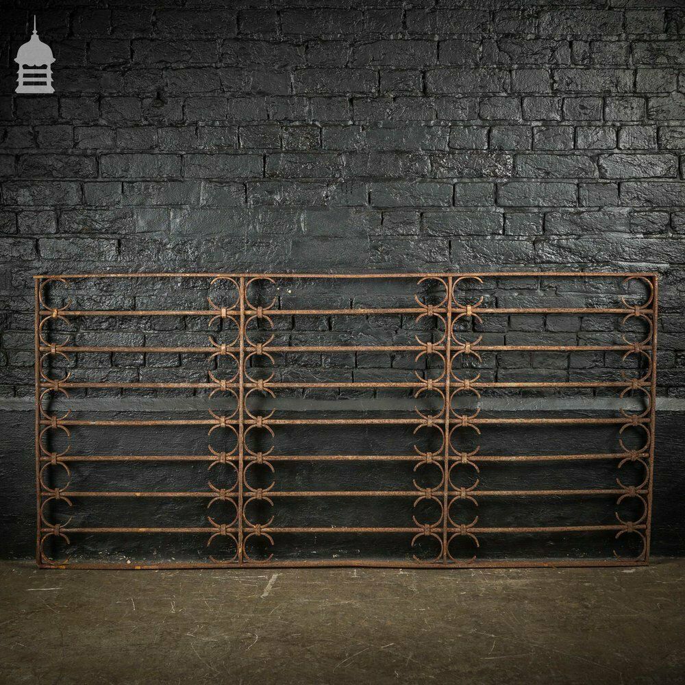 Simple 19th C Wrought Iron Railing Panel photo vinterior