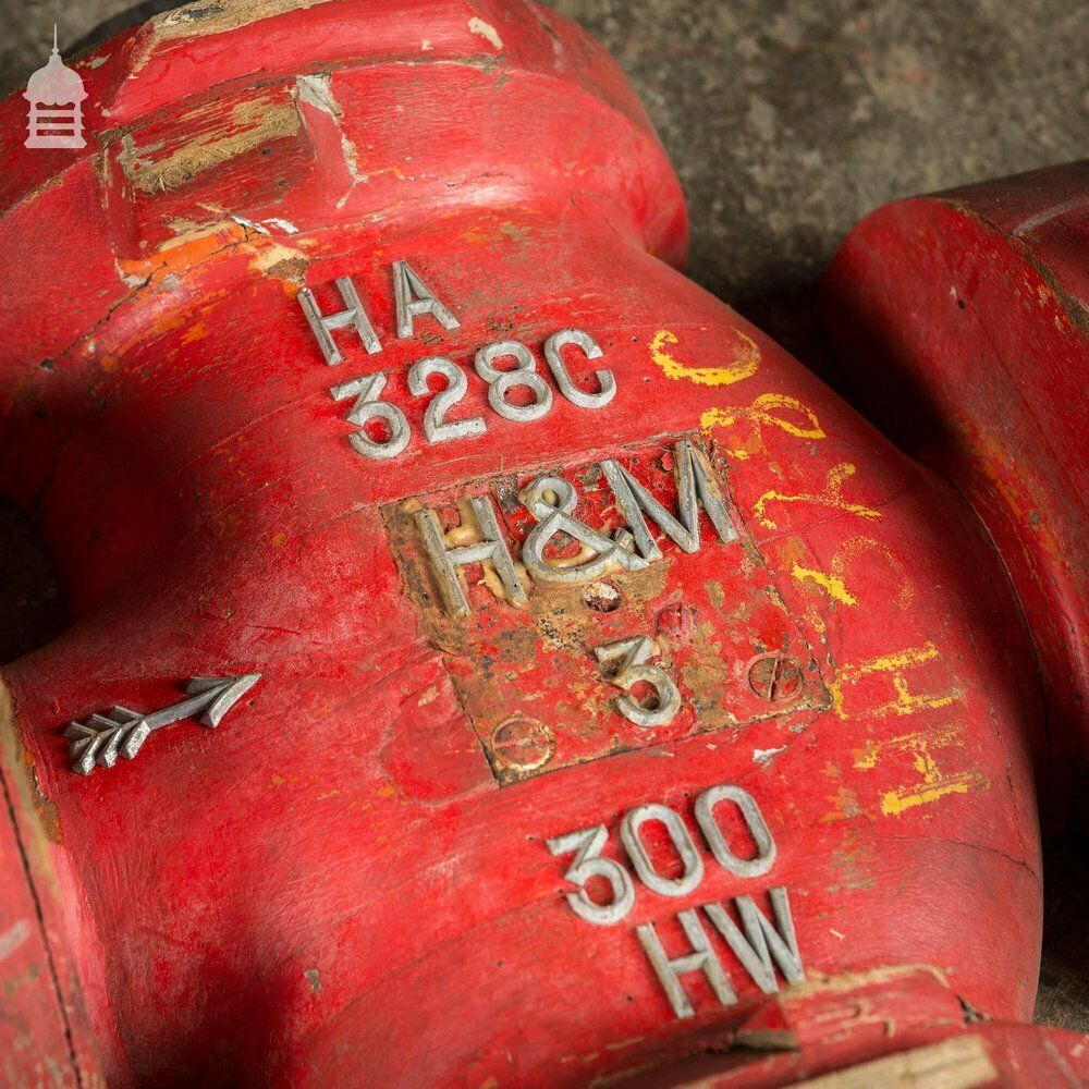 photo furniture Pair Of Red Industrial Factory Foundry Moulds
