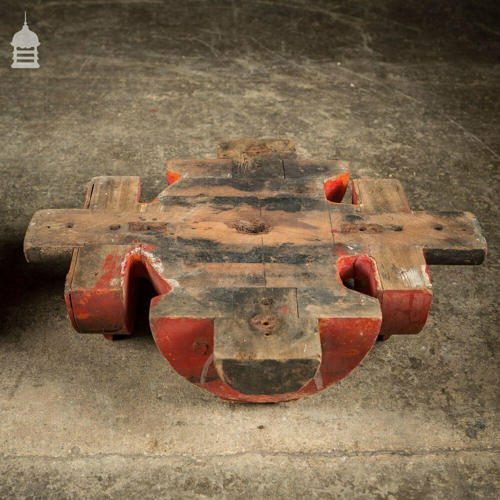 174.0 Pair Of Red Industrial Factory Foundry Moulds photo