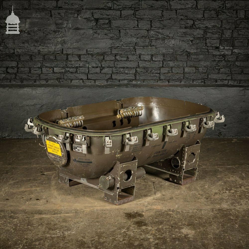 Industrial Aluminium Ex Raf Shipping Capsule Military Storage Crate Trough photo Home Decor