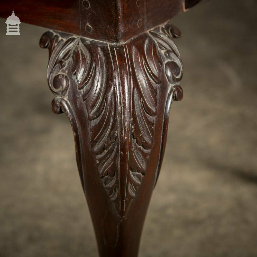 photo vinterior Set Of Six Ornate Chippendale Revival Dining Chairs Armchairs Circa 1900