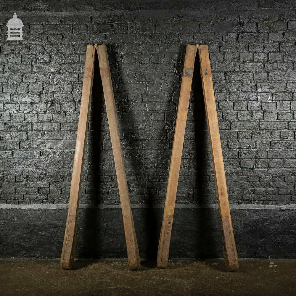 Early 19th C Folding Circus Tent Pole Braces Acrobats Beams photo for sale