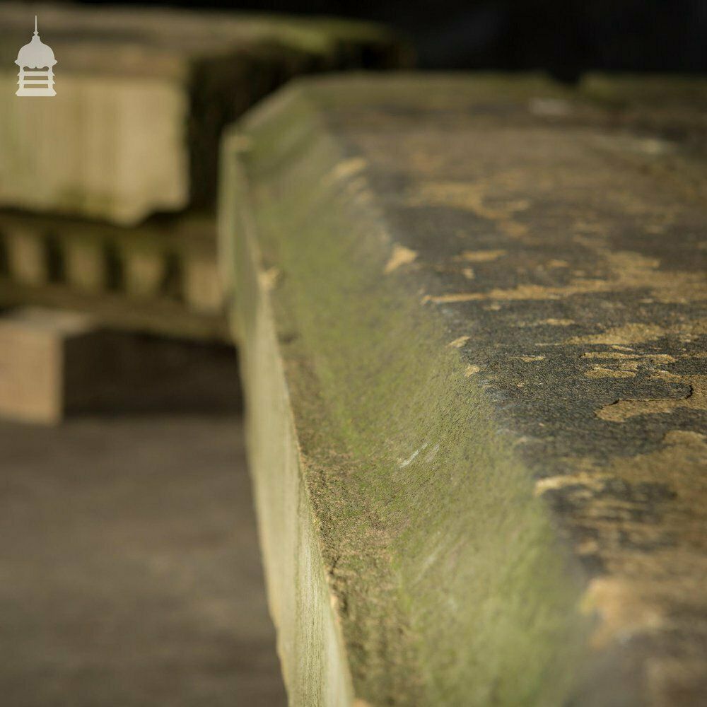 Pair Of Georgian Carved Sandstone Lintels With Dentil Moulding photo vintage