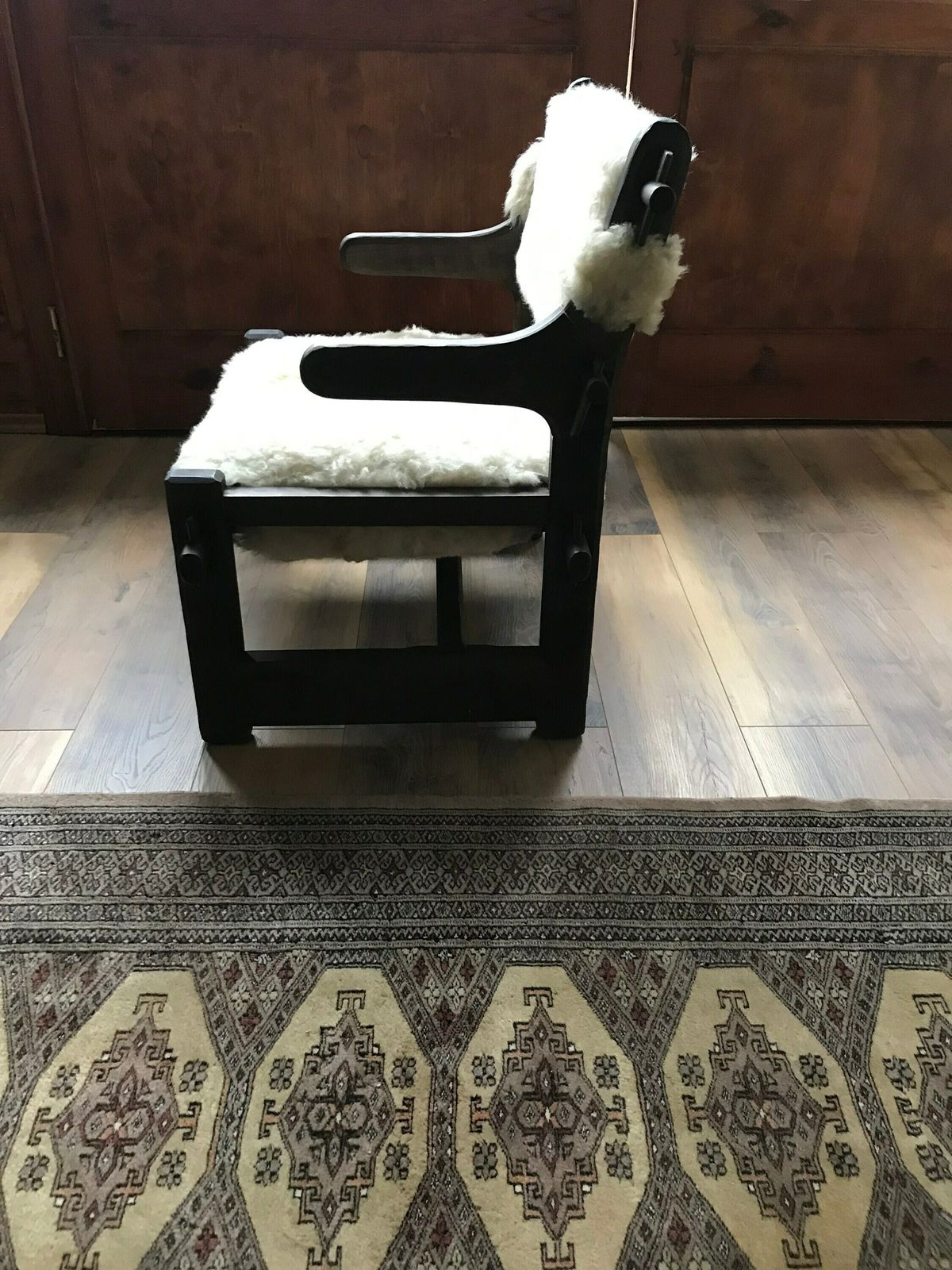 Mid Century Armchairs In Lambs Wool, Set Of 2 By Szedleczky photo buy