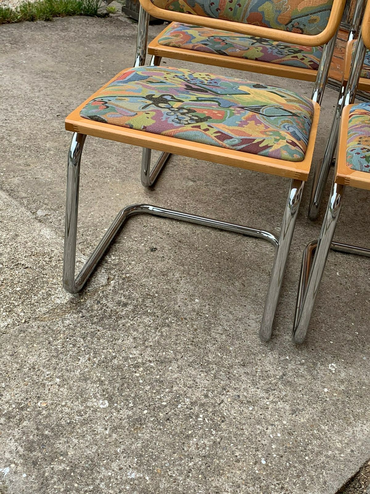 Mid Century Modern Italian Marcel Breuer B32 Cesca Chair, 70s Set Of 4 photo vintage