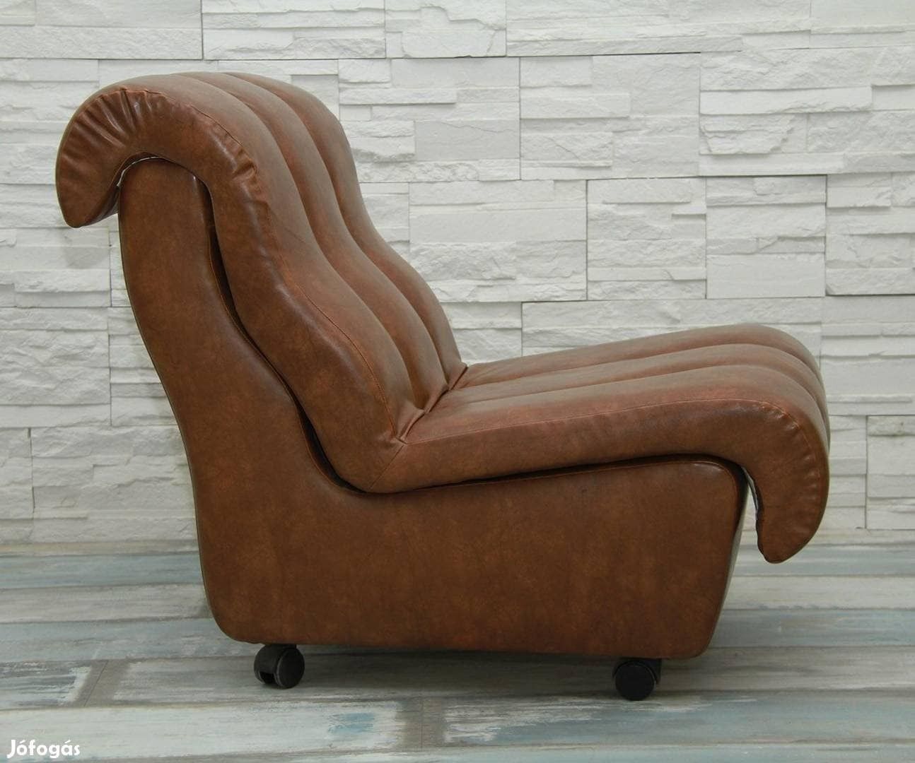 Mid Century Brown Leatherette Lounge Chair, 1960s photo furniture