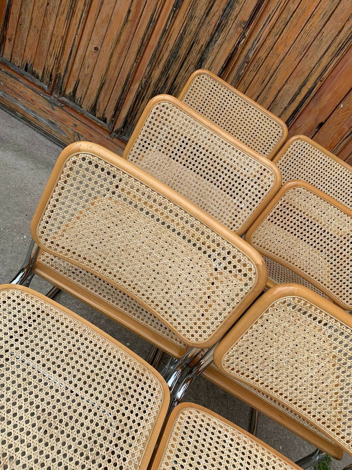 Mid Century Modern Italian Marcel Breuer B32 Cesca Chair, 70s Set Of 6 photo buy
