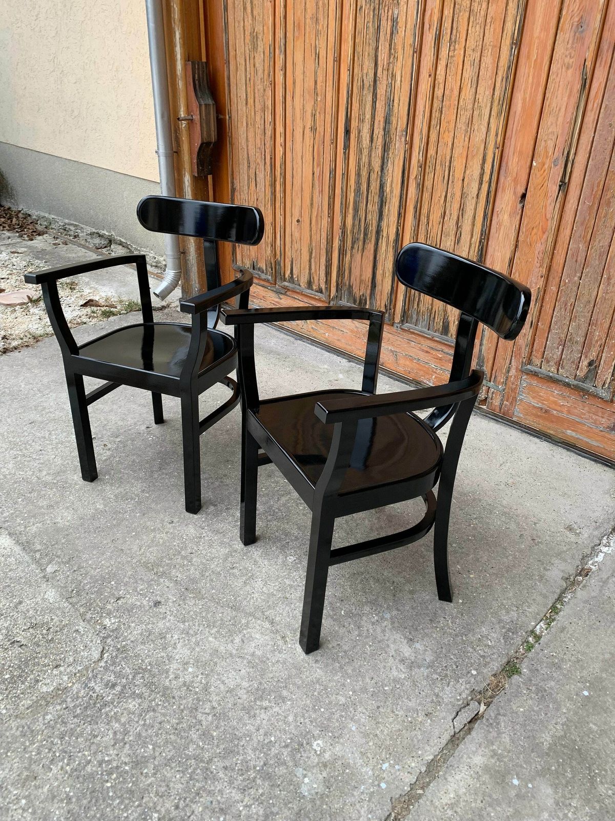 Art Deco stoelen van Lajos Kozma voor Woodworking Rt, jaren 1920, set van 2 photo for sale