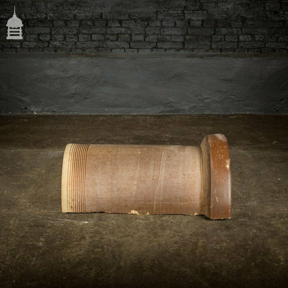 Half Pipe Salt Glazed Drainage Component photo vintage