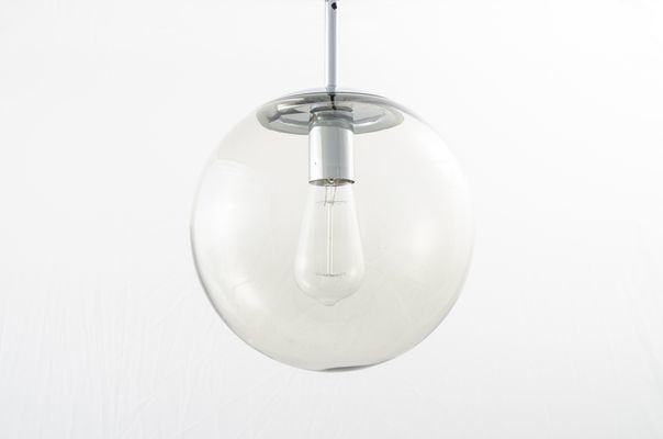 Crystal Globe Ceiling Lamp By Frank Ligtelijn For Raak Amsterdam, 1960s photo for sale