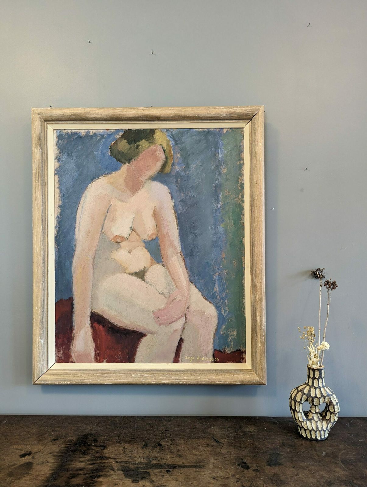 Angela Oil Painting, Mid 20th Century photo furniture