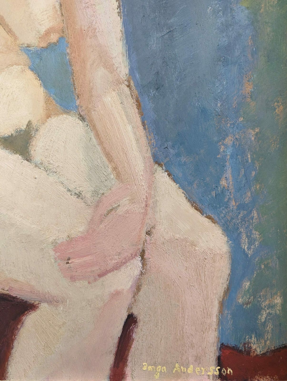 Art Angela Oil Painting, Mid 20th Century photo