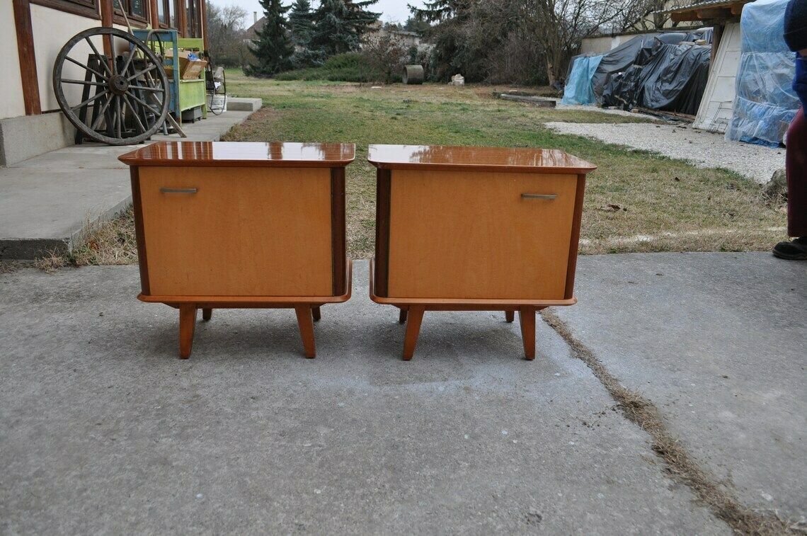 Mid Century Nightstands, 1950s, Set Of 2 photo furniture