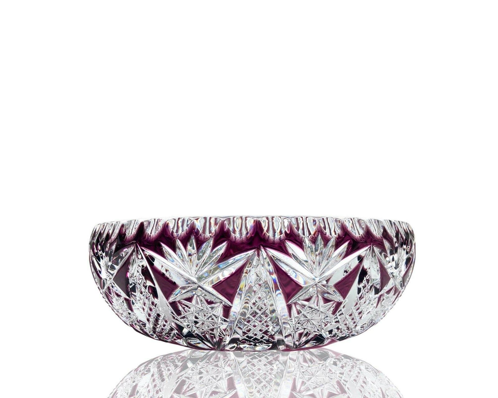 Crystal Bowl Purple | Vintage Serveware By Nachtmann | 1950s photo Home Decor