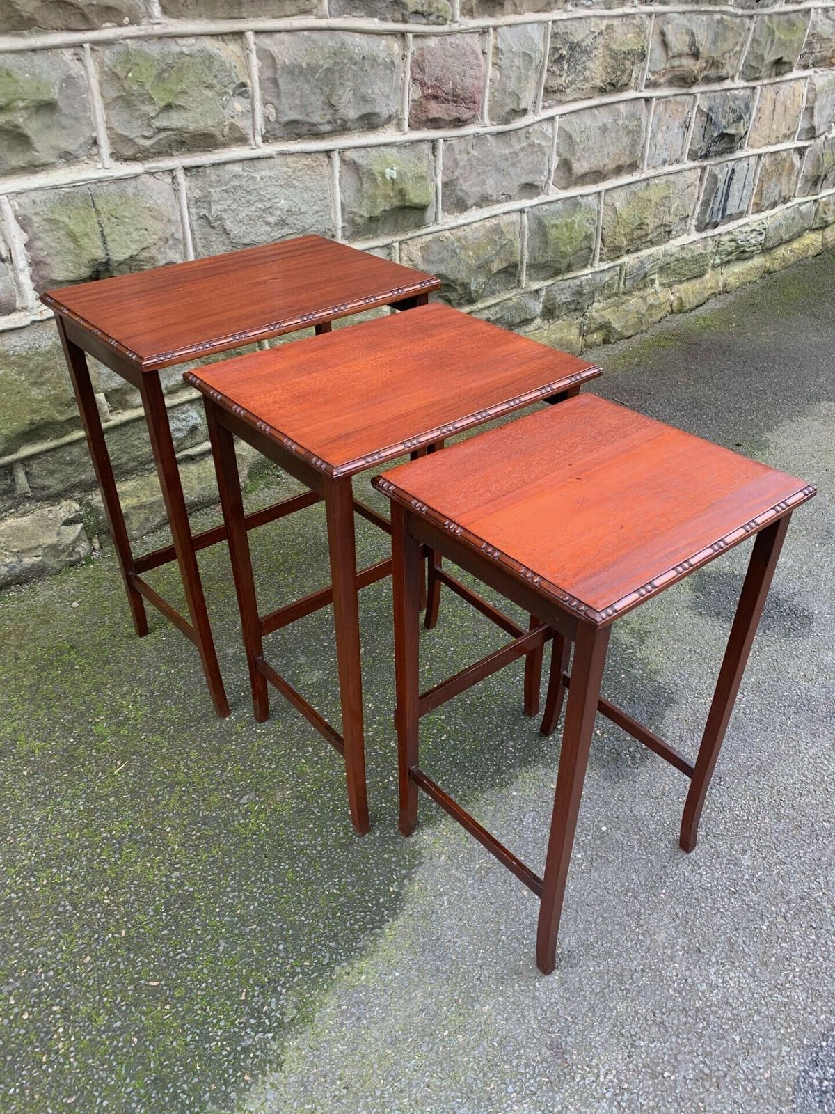 Antique Mahogany Nest 3 Tables photo 120.0
