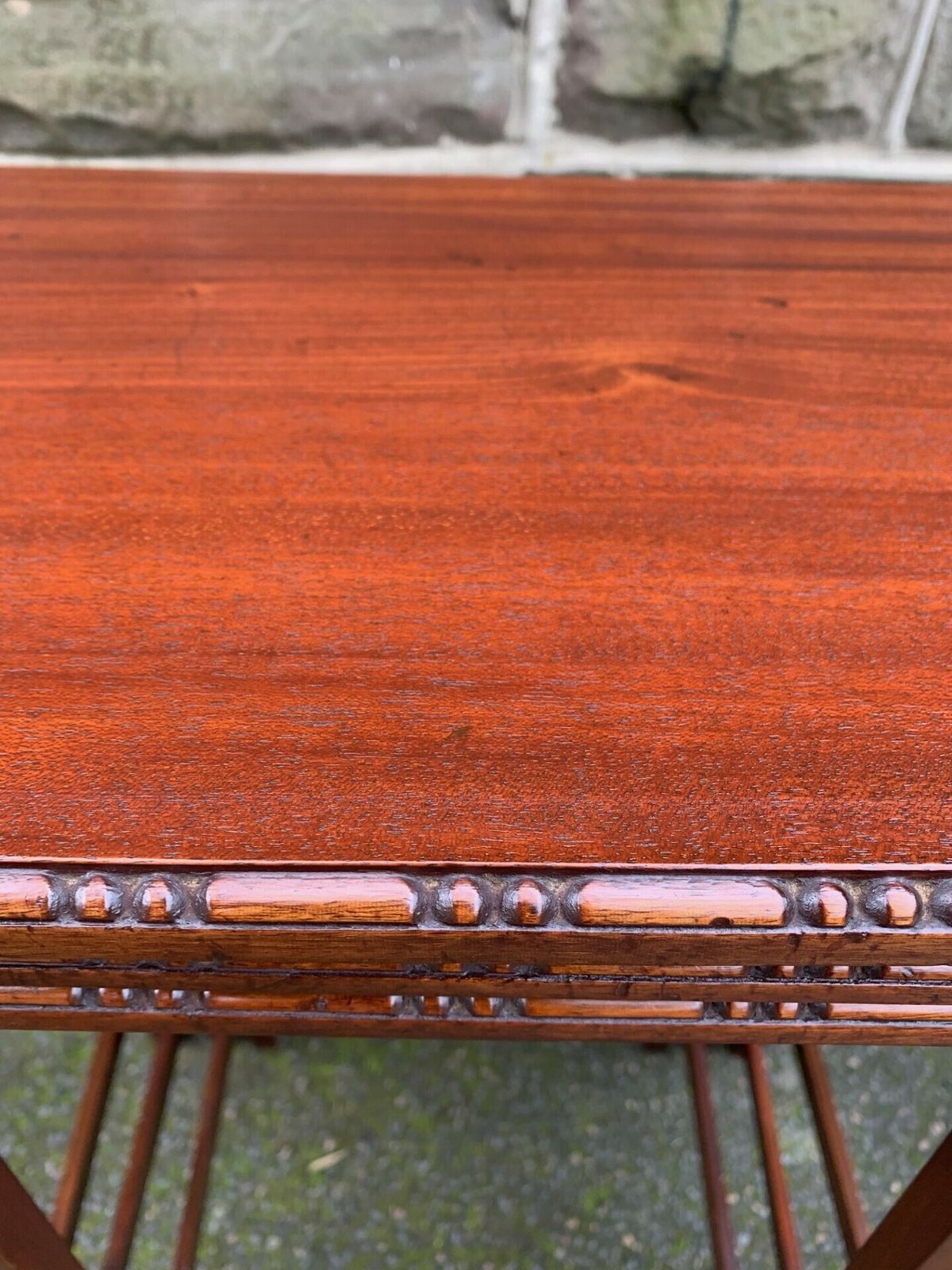 Antique Mahogany Nest 3 Tables photo vintage