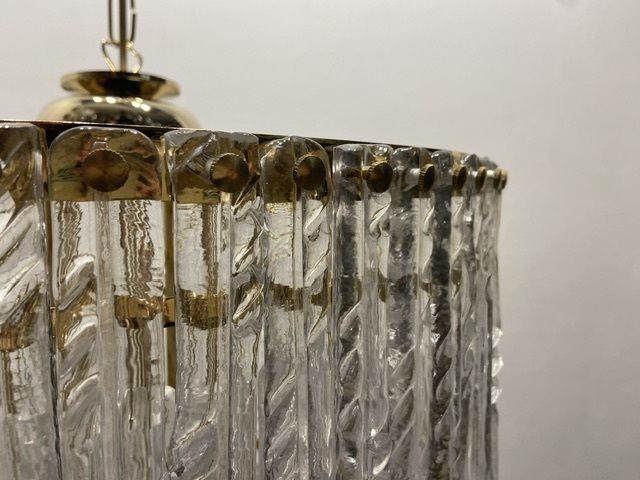 Large Spiral Murano Glass Chandelier 1980’s photo buy