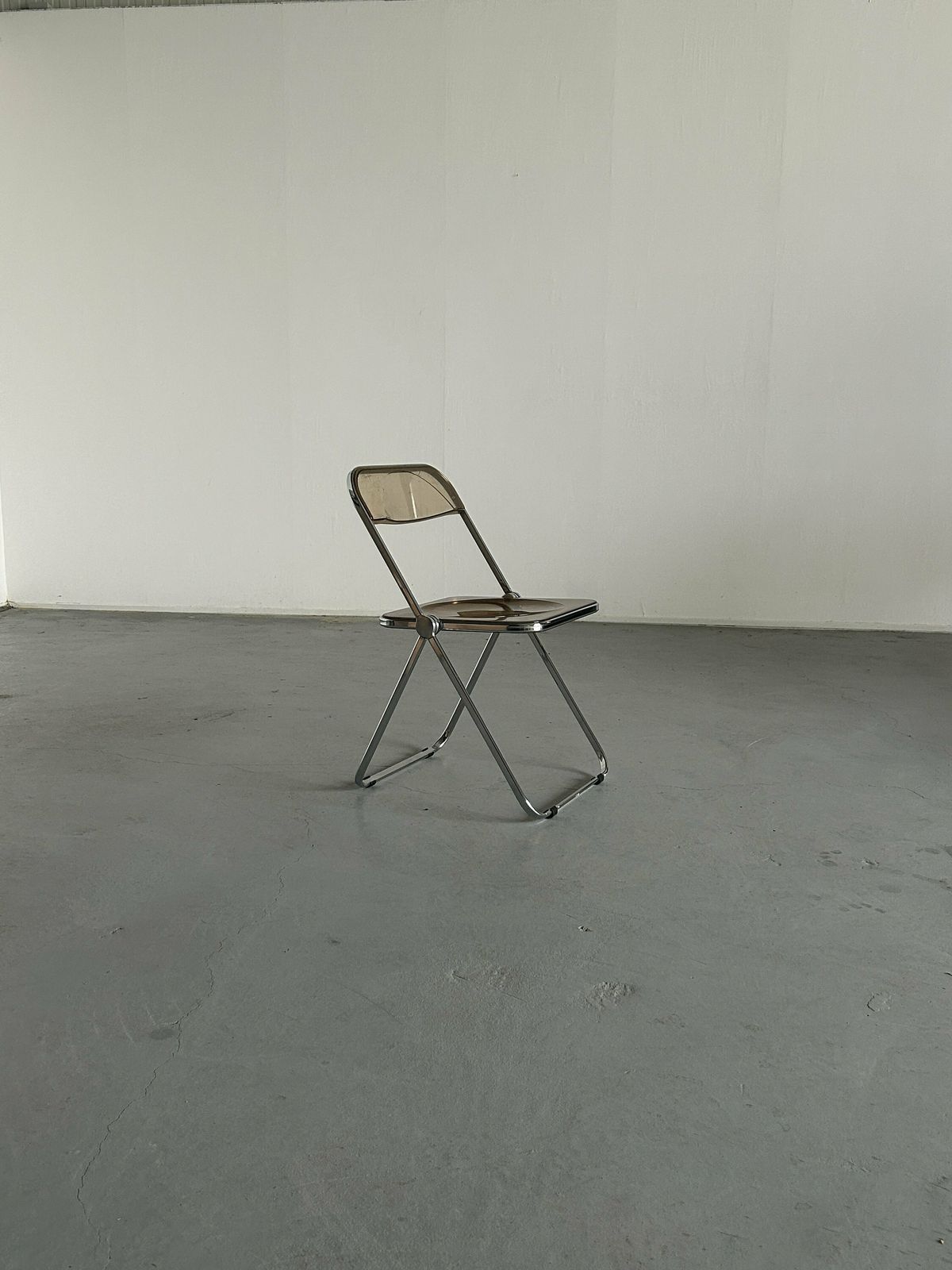 Vintage Plia Folding Chair By Giancarlo Piretti For Castelli / Italian Space Age / 1960s