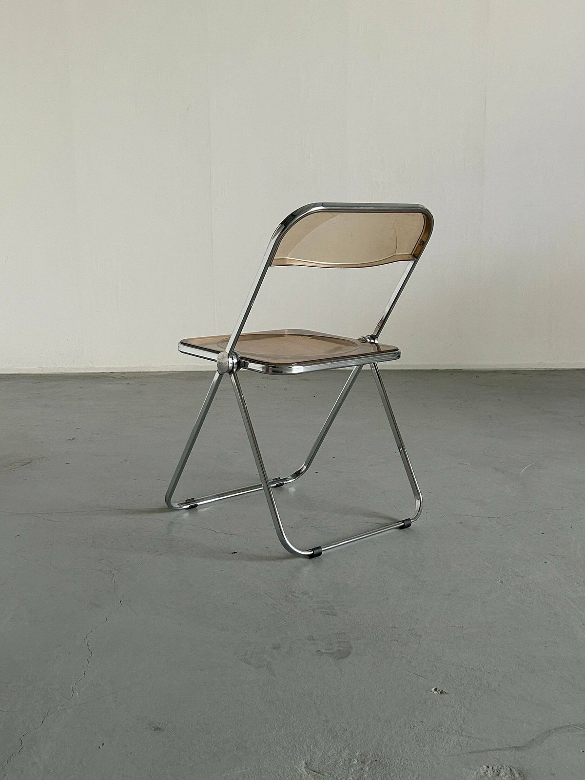 Vintage Plia Folding Chair By Giancarlo Piretti For Castelli / Italian Space Age / 1960s photo furniture