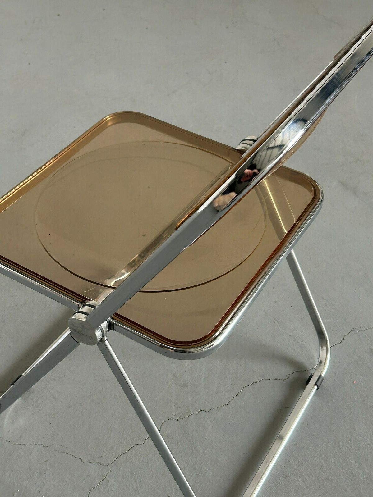 Vintage Plia Folding Chair By Giancarlo Piretti For Castelli / Italian Space Age / 1960s photo 225.0