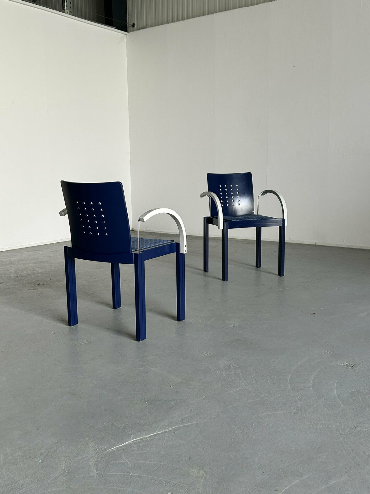 1 Of 20 Postmodern Memphis Era Original Thonet Vienna Sculptural Stackable Dining Chairs, Original And Signed, 1990s Austria photo for sale