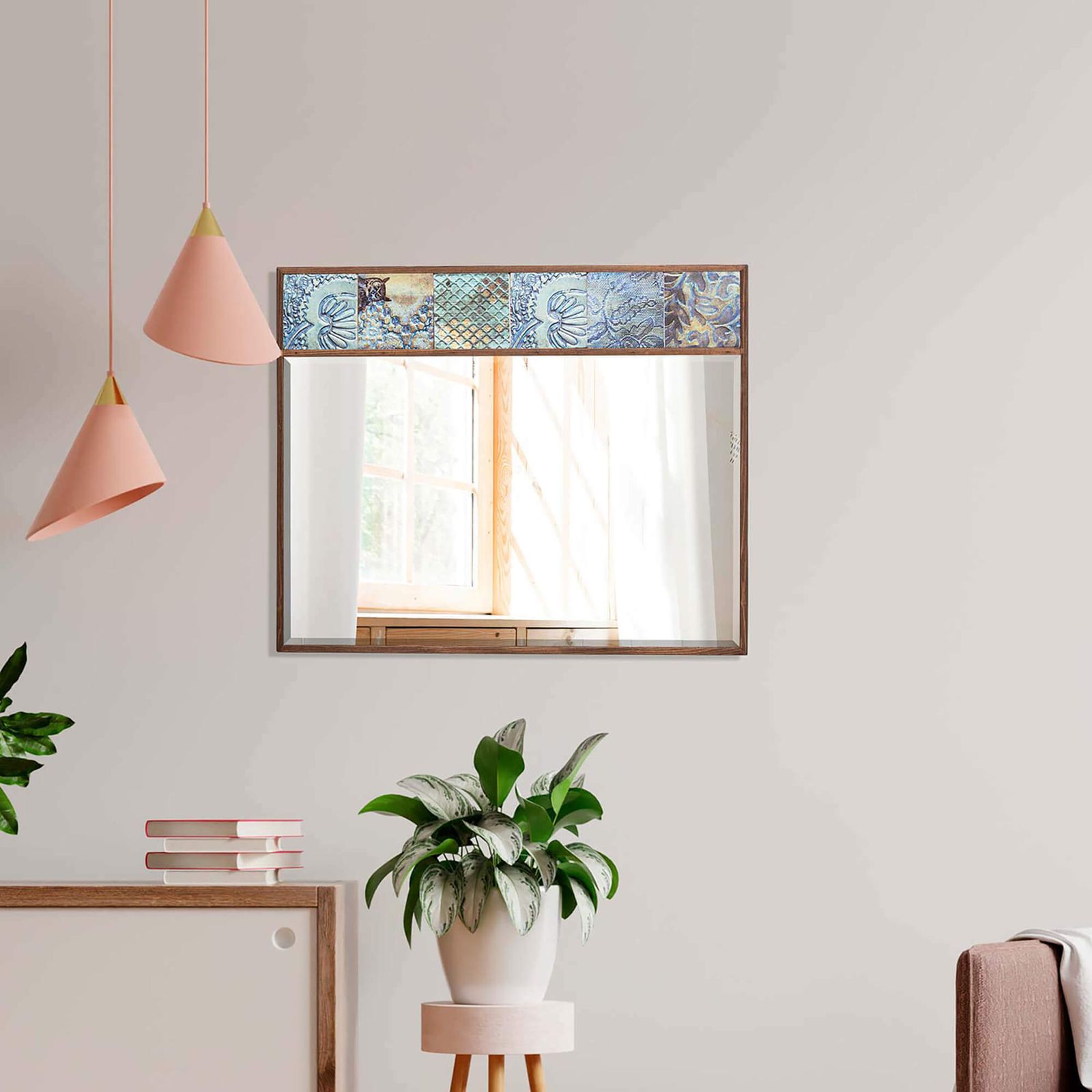 Vega Handmade Natural Wall Mirror For Living Room photo furniture